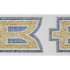 Promotional 4 Badge Satin Ribbon - 25yd Roll - Sparkle Silver SP50BAR0425