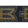 Promotional 4 Badge Satin Ribbon - 50yd Roll - Sparkle Black SP50BAR0450