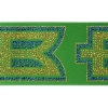 Promotional 4 Badge Satin Ribbon - 50yd Roll - Sparkle Green SP50BAR0450