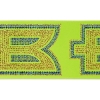 Promotional 4 Badge Satin Ribbon - 50yd Roll - Sparkle Lime Green SP50BAR0450