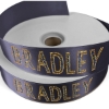 Promotional 1 1/2 Badge Satin Ribbon - 25yd Roll - Sparkle Navy Blue SP50BAR1525