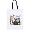 Promotional Teak - Woven Handle White Eurototes - ColorVista with Logo CV10WOH1316