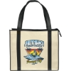 Promotional Del Mar - Zipper-Close Tote - ColorVista Natural Beige Black CV30BOB1815