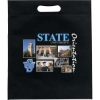 Promotional 13W x 15H x 3 - Non-Woven Die Cut Bag - ColorVista Black CV30NOD1315