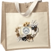 Custom Izzy™- Jute Tote - ColorVista with Logo CV81JUT1414