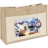 Promotional Riley™- Jute Tote - ColorVista Natural Beige CV81JUT1712