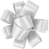 Promotional 1 Badge Satin Bow - Sublimation White DS50BOW0104