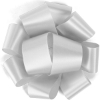 Promotional 1½ Badge Satin Bow - Sublimation White DS50BOW1506