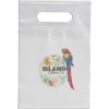 Promotional Die Cut Handle Bag - 7W x 10 1/2H - Dynamic Color Clear DY20DIC0710