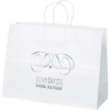 Promotional Vogue - White Shoppers - Foil Print Kraft White FP10WHS1612