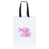 Promotional Cedar - Woven Handle White Eurototes - Foil Print with Logo FP10WOH1013