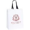 Promotional Teak - Woven Handle White Eurototes - Foil Print White Black FP10WOH1316