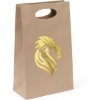 Promotional Donna - Eco Die Cut Shoppers - Foil Print Eco Kraft Brown FP11ECD0813