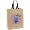 Promotional Eco Teak - Woven Handle Eurototes - Foil Print Kraft Brown Black FP11WOH1316
