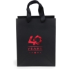 Promotional Elizabeth™- Ribbon Handle Matte Eurotote - Foil Print Black FP13RIH0709