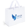 Promotional Victoria™- Ribbon Handle Matte Eurotote - Foil Print White FP13RIH1008