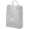 Promotional Zeus - Frosted Brite Shopper - Foil Print Silver FP21FRB1013