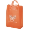 Promotional Zeus - Frosted Brite Shopper - Foil Print Tangerine Orange FP21FRB1013