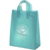 Promotional Zeus - Frosted Brite Shopper - Foil Print Teal Blue FP21FRB1013