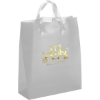Promotional Hercules - Frosted Brite Shopper - Foil Print Silver FP21FRB1317