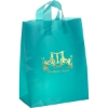 Promotional Hercules - Frosted Brite Shopper - Foil Print Teal Blue FP21FRB1317