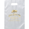 Promotional Aster™- Frosted Brite Die Cut Handle - Foil Print Frosted Clear FP21FRD0914