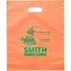 Promotional Orchid™- Frosted Brite Die Cut Handle - Foil Print Tangerine Orange FP21FRD1215