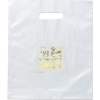 Promotional Rose™- Frosted Brite Die Cut Handle - Foil Print Frosted Clear FP21FRD1518