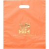 Promotional Rose™- Frosted Brite Die Cut Handle - Foil Print Tangerine Orange FP21FRD1518