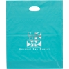 Promotional Rose™- Frosted Brite Die Cut Handle - Foil Print Teal Blue FP21FRD1518
