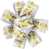 Promotional 1 Badge Satin Bow - Foil Print White FP50BOW0104