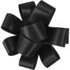 Promotional 1 Badge Satin Bow - Foil Print Black FP50BOW0104