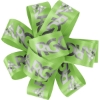 Promotional 1 Badge Satin Bow - Foil Print Lime Green FP50BOW0104