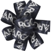 Promotional 1 Badge Satin Bow - Foil Print Navy Blue FP50BOW0104