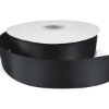 Promotional 1½ Bridal Satin Ribbon - 25yd Roll - Foil Print Black FP50BRR1525