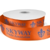 Promotional 1½ Bridal Satin Ribbon - 25yd Roll - Foil Print Orange FP50BRR1525