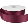 Promotional 1½ Bridal Satin Ribbon - 50yd Roll - Foil Print Burgundy Red FP50BRR1550