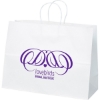 Promotional Vogue - White Shopper - Flexo Ink Print with Logo FX10WHS1612