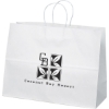 Promotional Vogue - White Shopper - Flexo Ink Print Kraft White FX10WHS1612