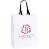 Promotional Teak - Woven Handle White Eurotote - Flexo Ink Print White With Black Handles FX10WOH1316