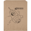 Promotional 12W x 15H Merchandise Bag - Flexo Ink Print Kraft Brown FX11MEB1215