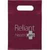 Promotional Die Cut Handle Bag - 7W x 10 1/2H - Flexo Ink Print Burgundy Red FX20DIC0710