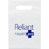 Promotional Die Cut Handle Bag - 7W x 10 1/2H - Flexo Ink Print Clear FX20DIC0710