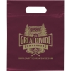 Promotional Die Cut Handle Bag - 9 1/2W x 12H - Flexo Ink Print Burgundy Red FX20DIC0912