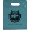 Promotional Die Cut Handle Bag - 9 1/2W x 12H - Flexo Ink Print Teal Blue FX20DIC0912