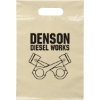 Promotional Die Cut Handle Bag - 9 1/2W x 14H - Flexo Ink Print Buff Brown FX20DIC0914