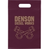 Promotional Die Cut Handle Bag - 9 1/2W x 14H - Flexo Ink Print Burgundy Red FX20DIC0914