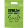 Promotional Die Cut Handle Bag - 9 1/2W x 14H - Flexo Ink Print Lime Green FX20DIC0914