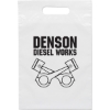 Promotional Die Cut Handle Bag - 9 1/2W x 14H - Flexo Ink Print White FX20DIC0914