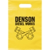 Promotional Die Cut Handle Bag - 9 1/2W x 14H - Flexo Ink Print Yellow FX20DIC0914